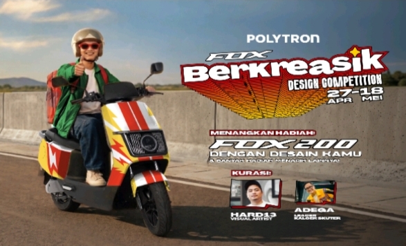Polytron Ajak Pelajar Dan Mahasiswa Indonesia Berekspresi Pada Bodi Motor Polytron Fox 200.