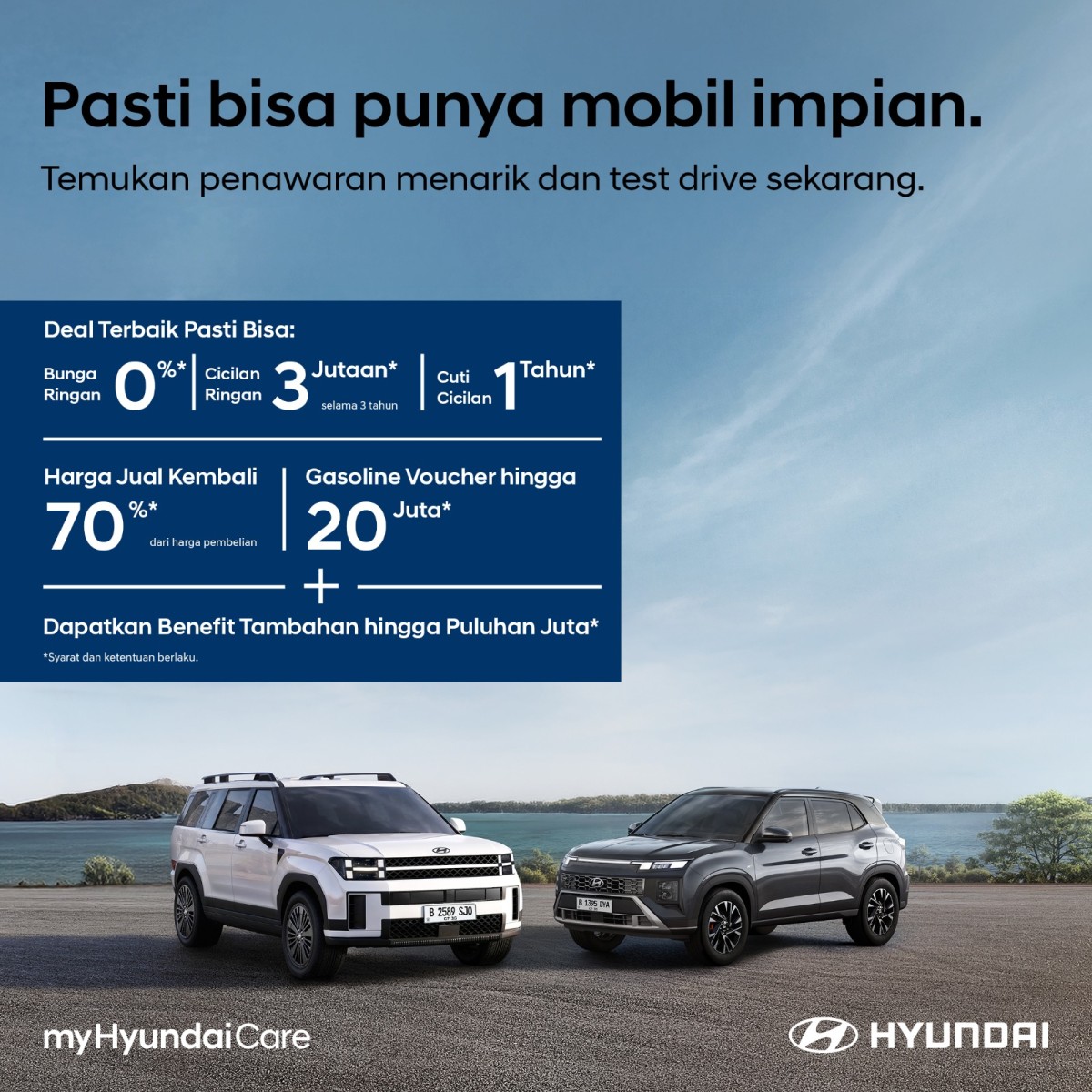 Hyundai Kasih Voucher BBM Rp 20 Juta, Cicilan Mulai Rp 3 Jutaan